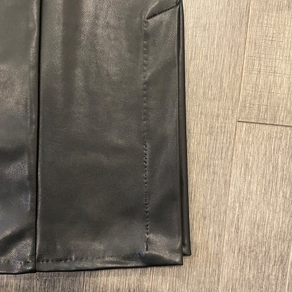 Abercrombie & Fitch Vegan Leather Flare Pant - Picture 7 of 13